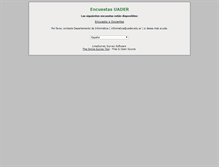 Tablet Screenshot of encuestas.uader.edu.ar